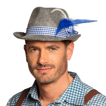 E-Carnavalskleding.nl Hoed Wiesn blauw