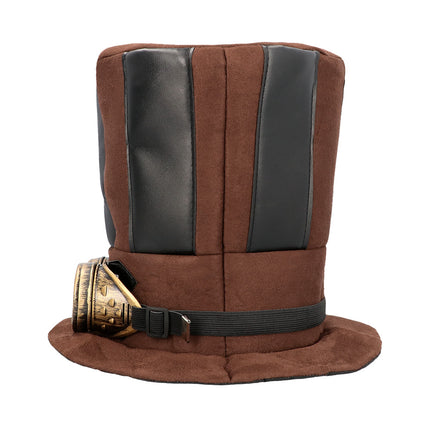 E-Carnavalskleding.nl Hoge hoed steampunk bruin Starepunk