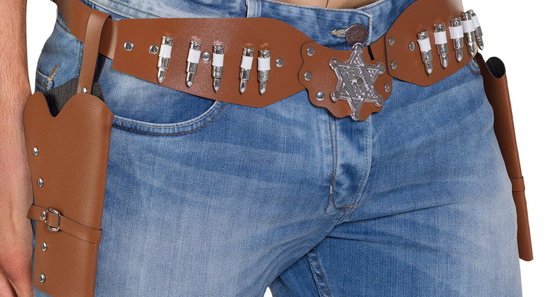 E-Carnavalskleding.nl Holsters cowboy Sheriff bruin