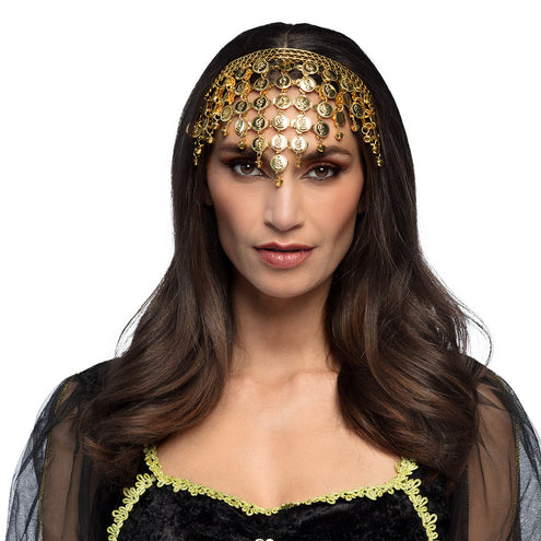 E-Carnavalskleding.nl Hoofdband Belly dance met muntjes