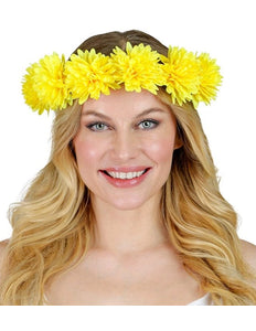 E-Carnavalskleding.nl Hoofdband bloemen geel Luuk