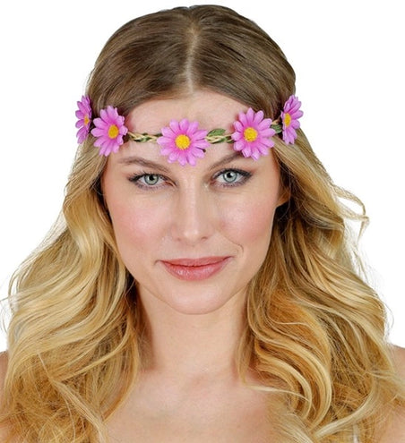 E-Carnavalskleding.nl Hoofdband bloemen paars Julia