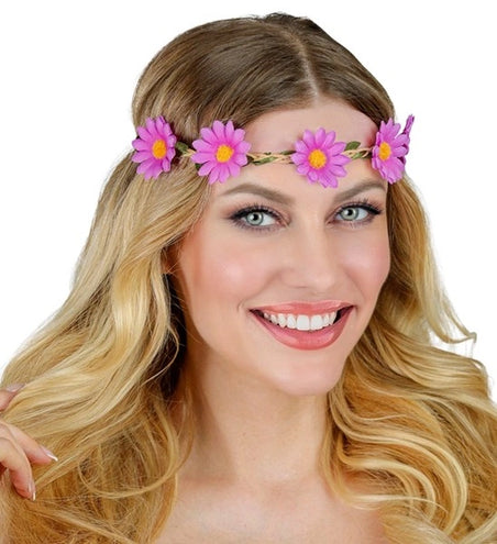 E-Carnavalskleding.nl Hoofdband bloemen paars Julia