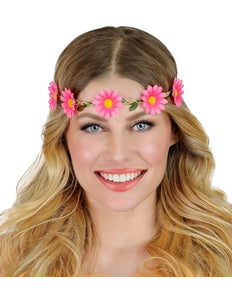 E-Carnavalskleding.nl Hoofdband bloemen roze Noah