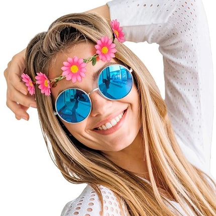 E-Carnavalskleding.nl Hoofdband bloemen roze Noah