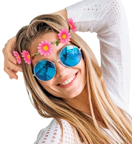 E-Carnavalskleding.nl Hoofdband bloemen roze Noah