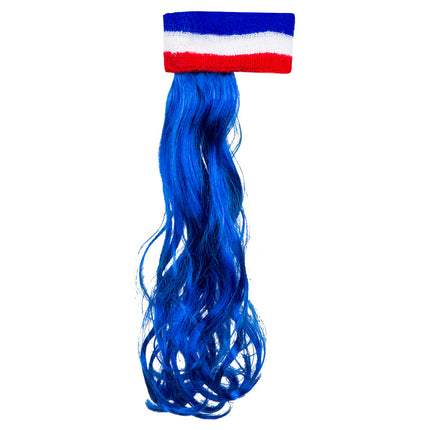 E-Carnavalskleding.nl Hoofdband Frankrijk met blauw haar