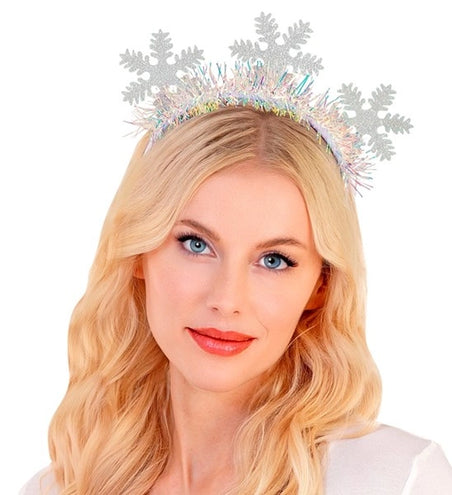 E-Carnavalskleding.nl Hoofdband sneeuwvlokken glitter Bram