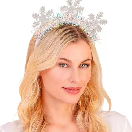 E-Carnavalskleding.nl Hoofdband sneeuwvlokken glitter Bram
