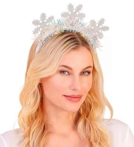 E-Carnavalskleding.nl Hoofdband sneeuwvlokken glitter Bram