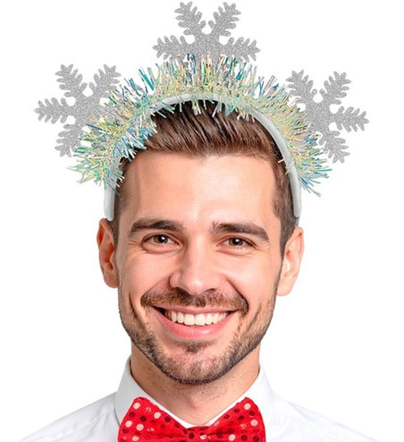 E-Carnavalskleding.nl Hoofdband sneeuwvlokken glitter Bram