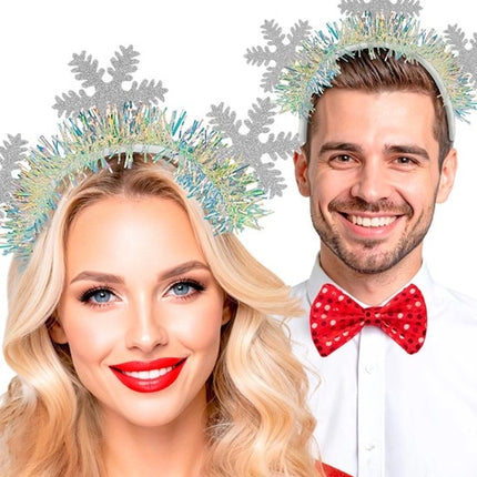 E-Carnavalskleding.nl Hoofdband sneeuwvlokken glitter Bram