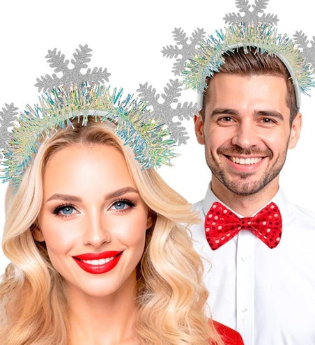 E-Carnavalskleding.nl Hoofdband sneeuwvlokken glitter Bram