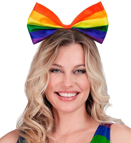E-Carnavalskleding.nl Hoofdband strik regenboog Anouk