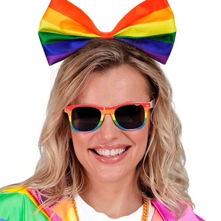 E-Carnavalskleding.nl Hoofdband strik regenboog Anouk