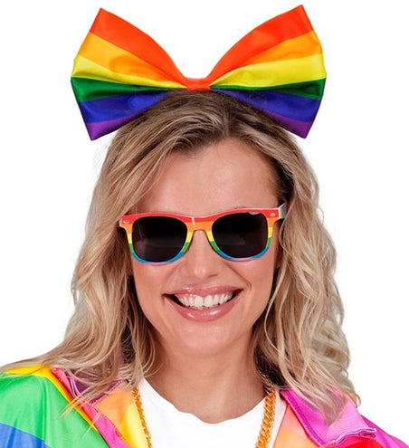 E-Carnavalskleding.nl Hoofdband strik regenboog Anouk