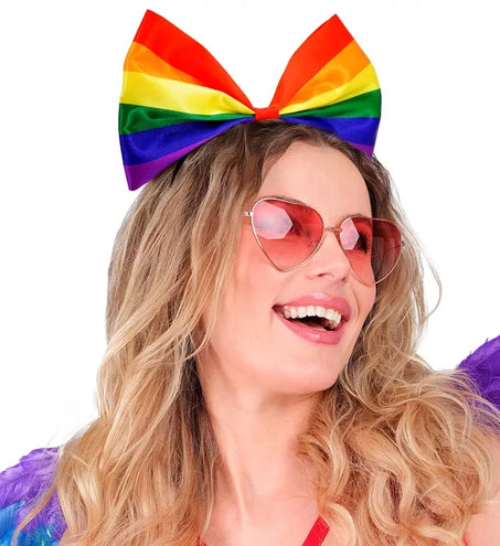 E-Carnavalskleding.nl Hoofdband strik regenboog Anouk
