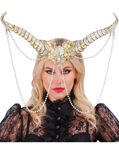 E-Carnavalskleding.nl Hoofdbedekking hoorns wit Guus