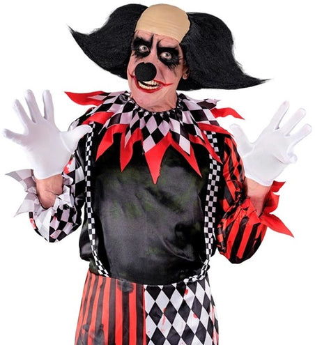 E-Carnavalskleding.nl Hoofdbedekking sinister clown met zwart haar Lynn