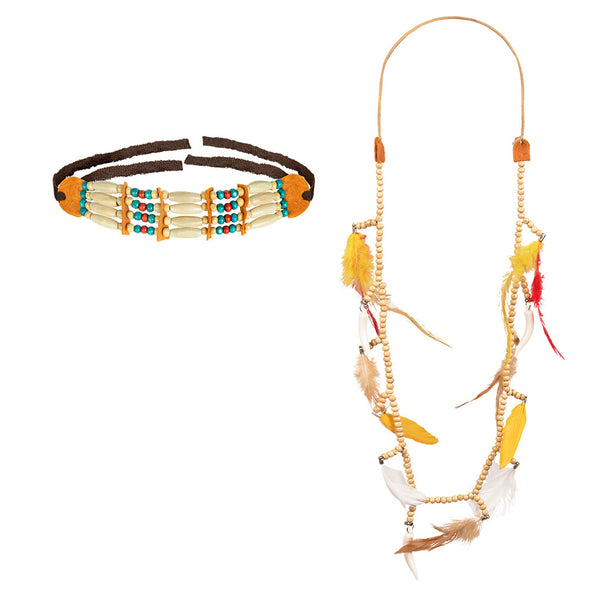 E-Carnavalskleding.nl Indianen sieraden set Hopi