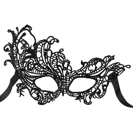 E-Carnavalskleding.nl Kanten masker Masquerade zwart