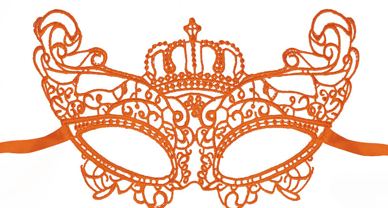 E-Carnavalskleding.nl Kanten masker Oranje