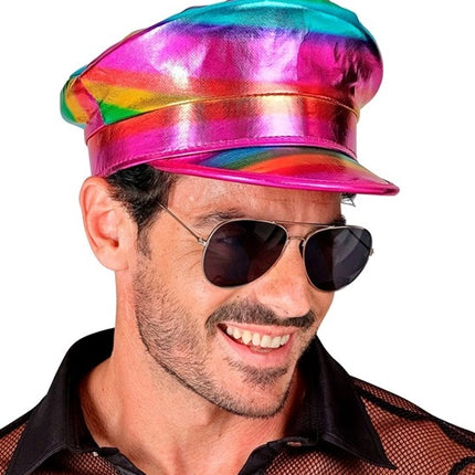 E-Carnavalskleding.nl Kapiteinspet regenboog Lara