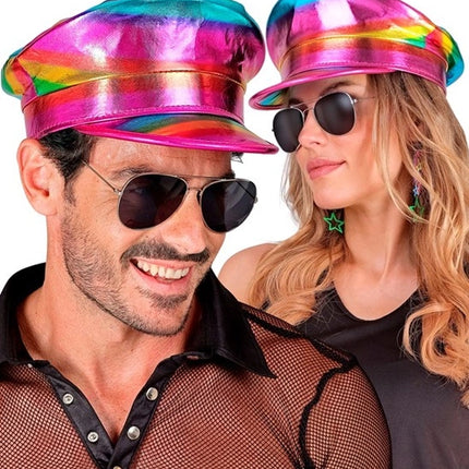 E-Carnavalskleding.nl Kapiteinspet regenboog Lara