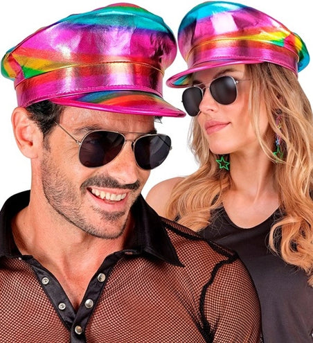 E-Carnavalskleding.nl Kapiteinspet regenboog Lara