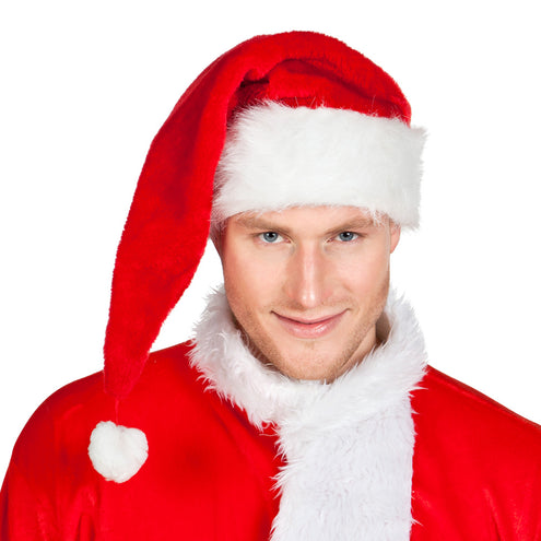 E-Carnavalskleding.nl Kerstmuts de luxe met bontje