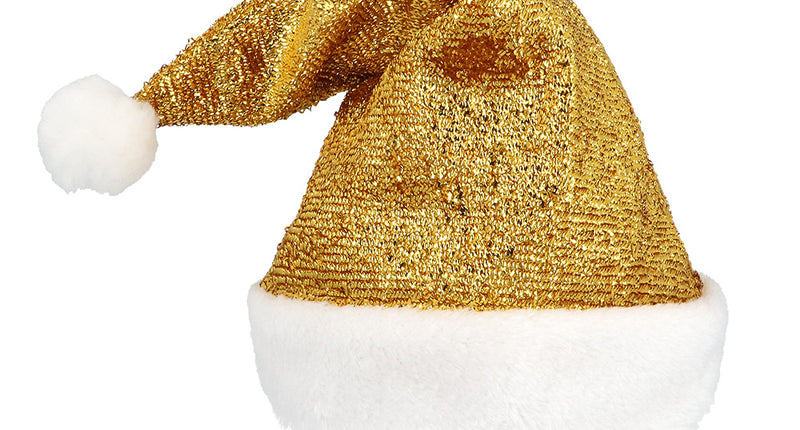 E-Carnavalskleding.nl Kerstmuts glitter goud
