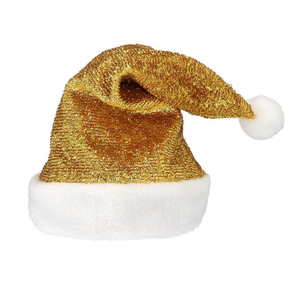 E-Carnavalskleding.nl Kerstmuts glitter goud