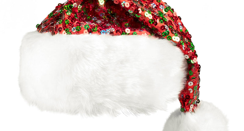 E-Carnavalskleding.nl Kerstmuts Sparkling glitter pailletten