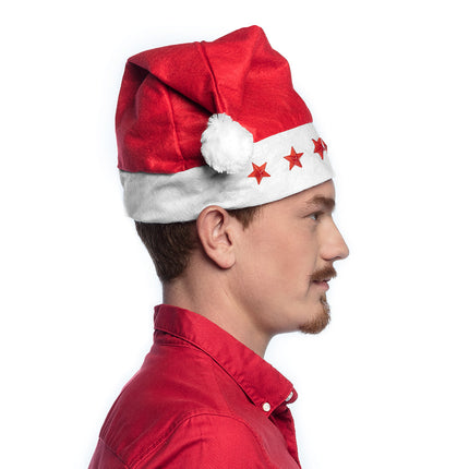 E-Carnavalskleding.nl Kerstmuts Sterren met licht