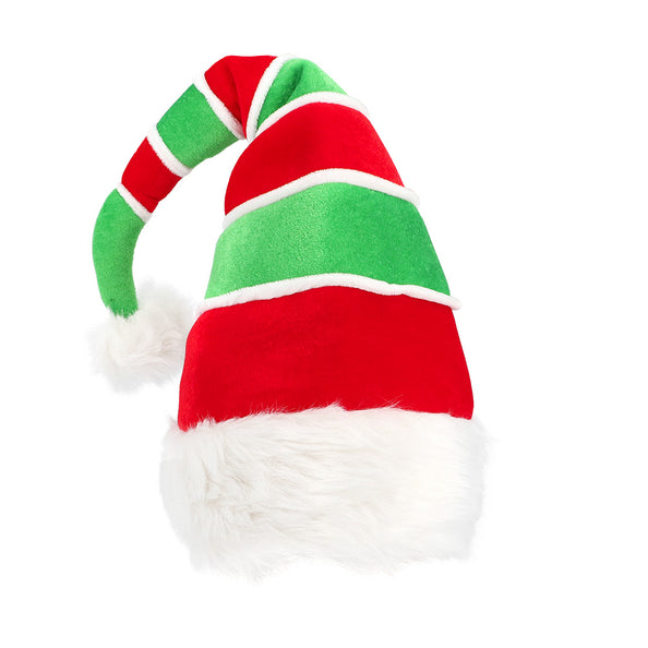 E-Carnavalskleding.nl Kerstmuts Willow groen rood gestreept