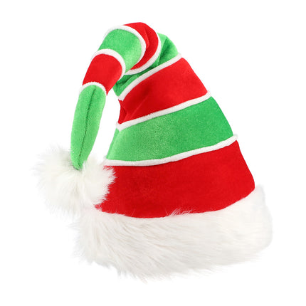 E-Carnavalskleding.nl Kerstmuts Willow groen rood gestreept