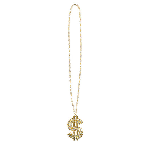 E-Carnavalskleding.nl Ketting Dollar diamonds