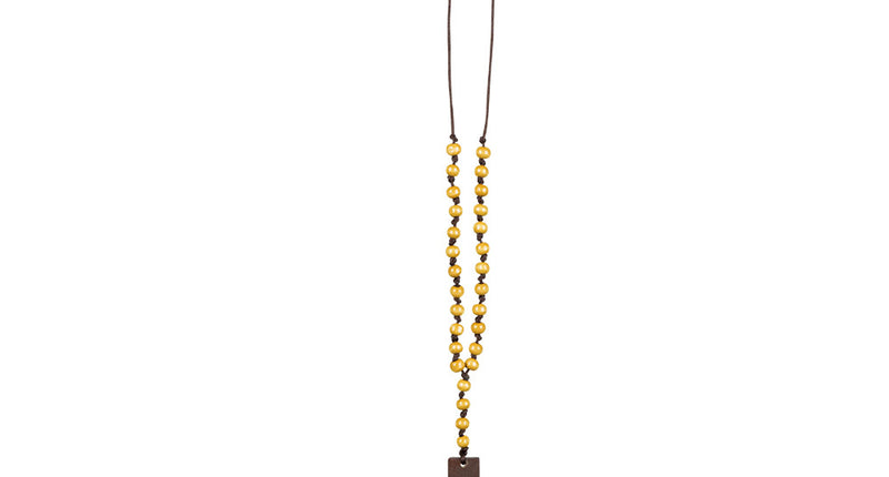 E-Carnavalskleding.nl Ketting Priesterkruis hout