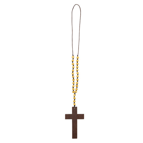 E-Carnavalskleding.nl Ketting Priesterkruis hout