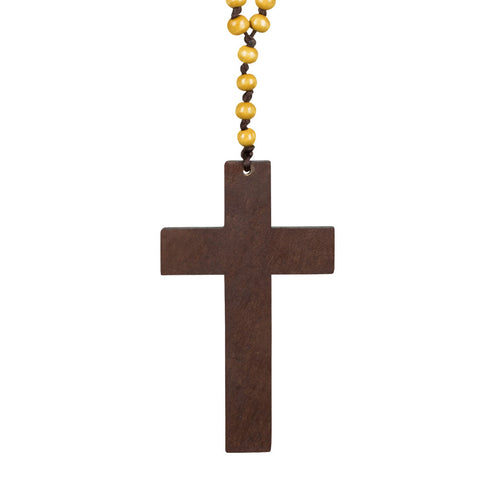 E-Carnavalskleding.nl Ketting Priesterkruis hout