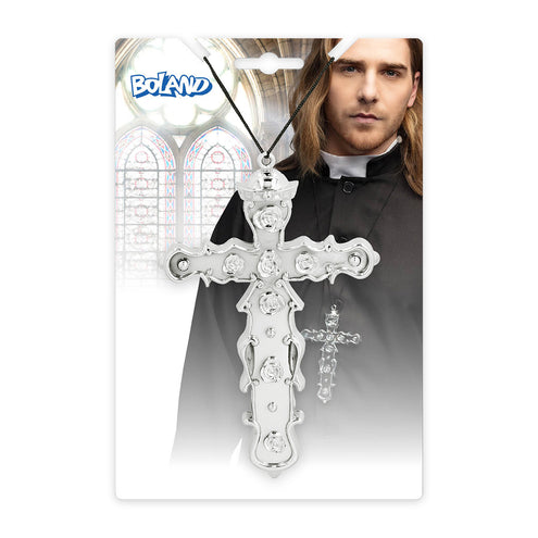 E-Carnavalskleding.nl Ketting Priesterkruis rozen