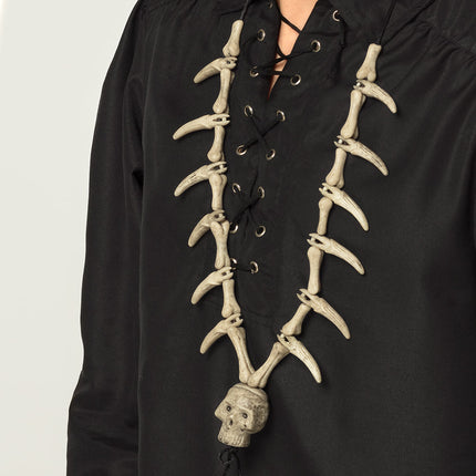E-Carnavalskleding.nl Ketting Skull fang