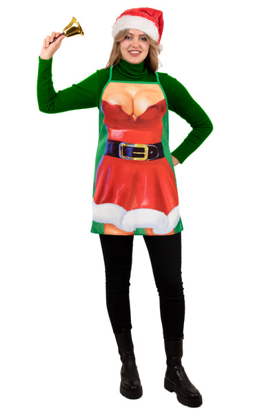 E-Carnavalskleding.nl Keukenschort Xmas Santa vrouw