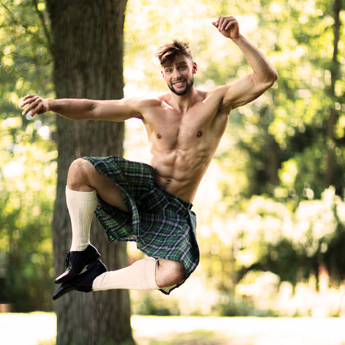 E-Carnavalskleding.nl Kilt Mr Tartan groen