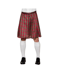 E-Carnavalskleding.nl Kilt Mr Tartan rood