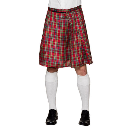 E-Carnavalskleding.nl Kilt Mr Tartan rood