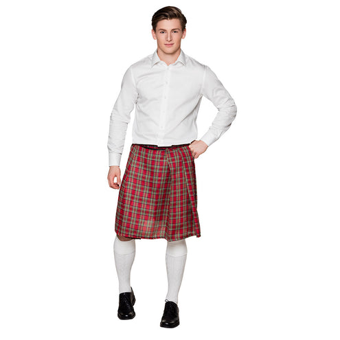 E-Carnavalskleding.nl Kilt Mr Tartan rood
