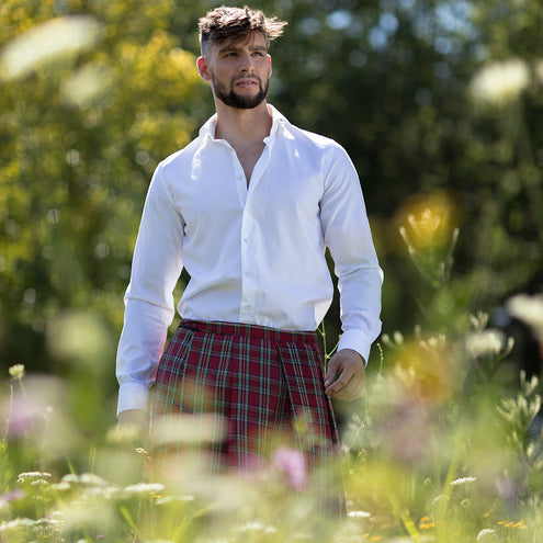 E-Carnavalskleding.nl Kilt Mr Tartan rood