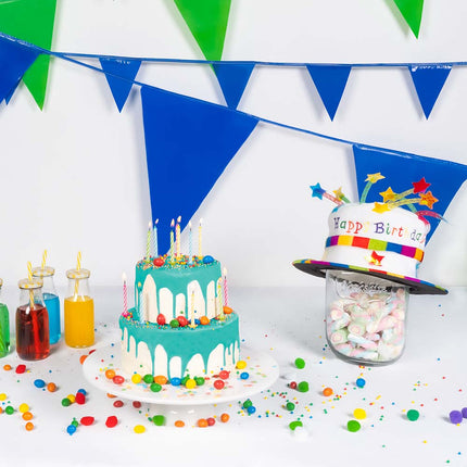 E-Carnavalskleding.nl Kinderhoed Rainbow cake 'Happy Birthday'