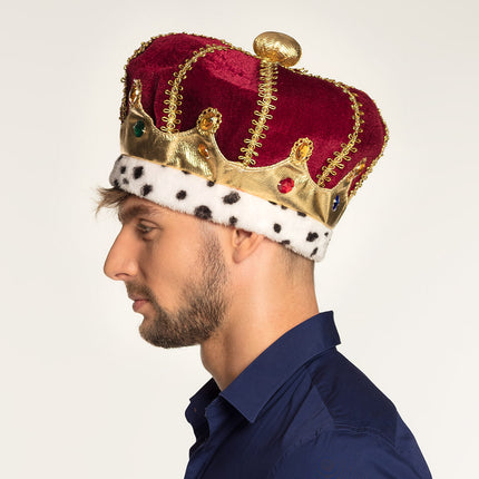 E-Carnavalskleding.nl Koningskroon muts met diamanten